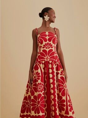 FARM RIO Palermo Sleeveless Midi Dress